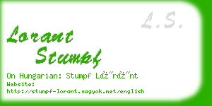 lorant stumpf business card